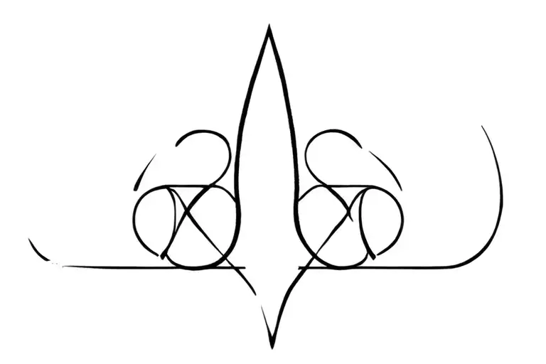 666 balance tattoo design idea