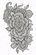 henna inspired patterns tattoo design idea