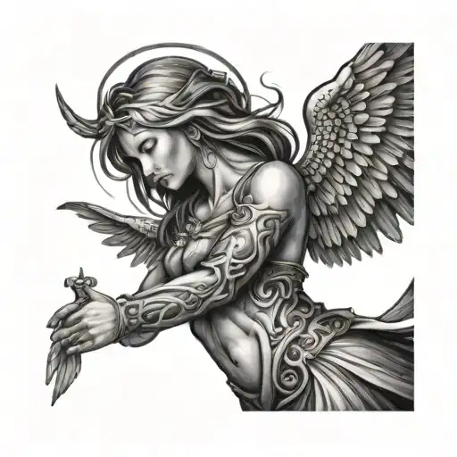seraphim angel tattoo design idea