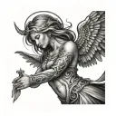 seraphim angel tattoo design idea