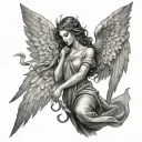 seraphim angel tattoo design idea