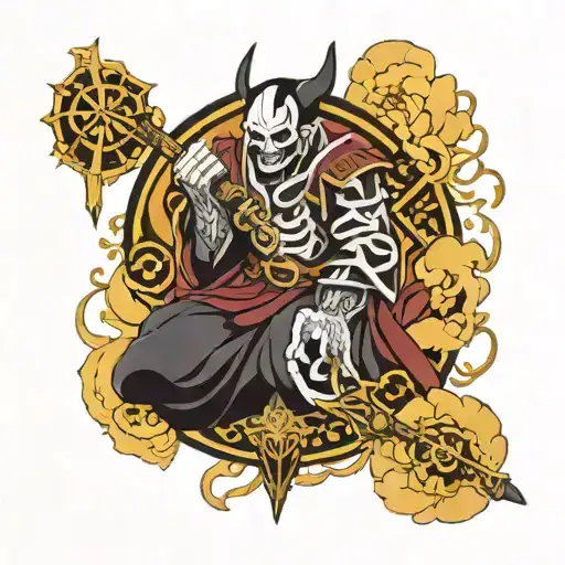 overlord anime character tattoo design idea