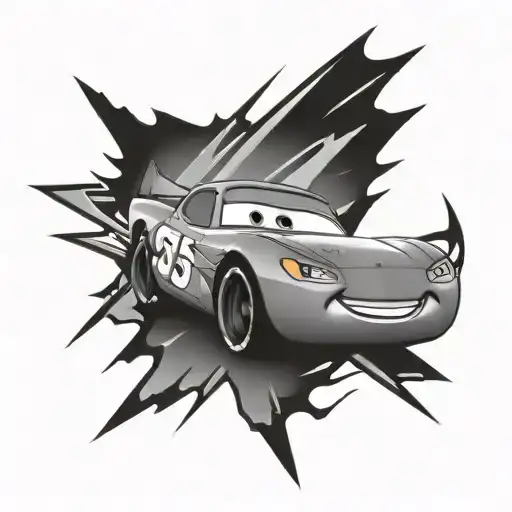 lightning mcqueen bolt with 95 tattoo design idea