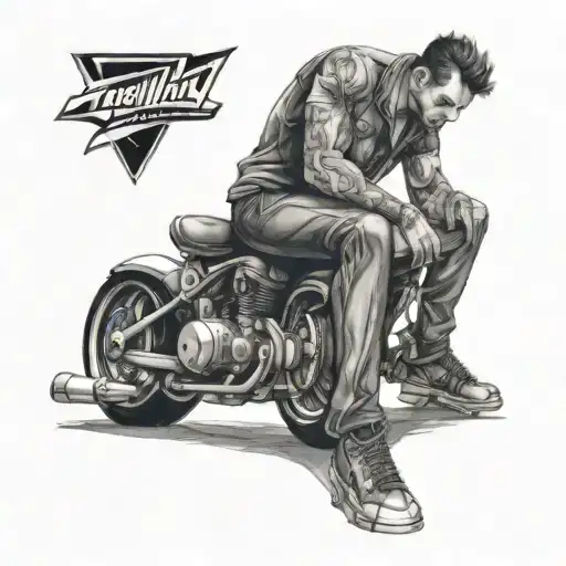 car, gaming, lust, erotic, motorcycle, shoes, manly tattoo design idea