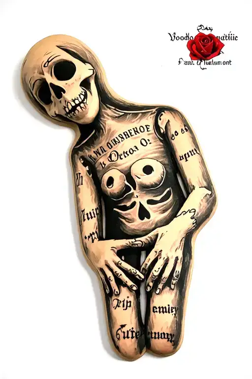 voodoo doll Ouija board planchet tattoo design idea
