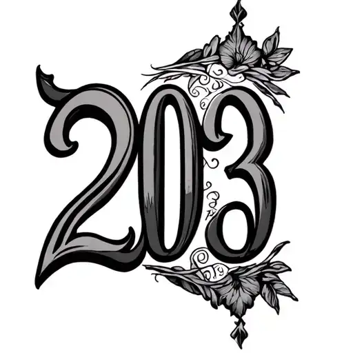 2023 Roman Numerals tattoo design idea
