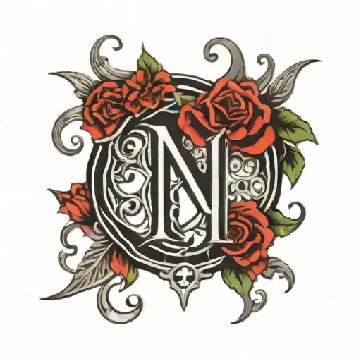 EEUV Gothic letter tattoo design idea