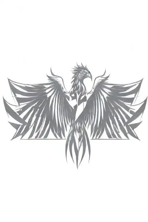 phoenix rising from the ashes symbolizing overcoming tattoo design idea