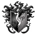 half Slytherin half gryffindor crest with a gryffindor symbol breaking through the Slytherin crest tattoo design idea