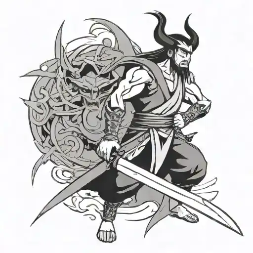 Samurai Jack tattoo design idea
