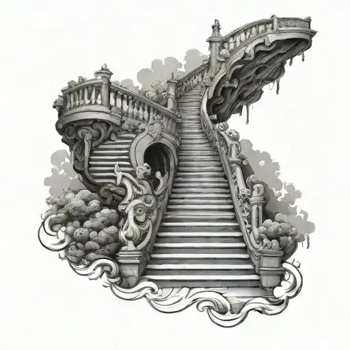 Heaven Stairs tattoo design idea