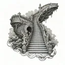 Heaven Stairs tattoo design idea