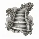 Heaven Stairs tattoo design idea