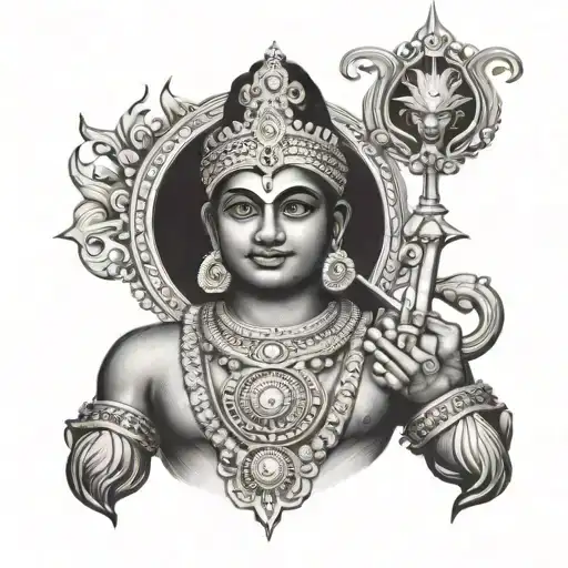Murugan Vel tattoo design idea