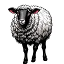a heart broken beautiful black sheep that tattoo design idea