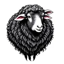 a heart broken beautiful black sheep that tattoo design idea