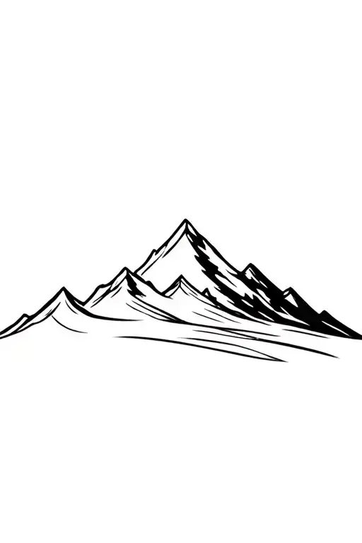 cross mountain tattoo design idea