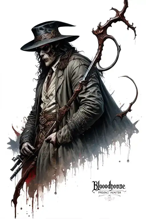 Bloodborne Hunter  tattoo design idea