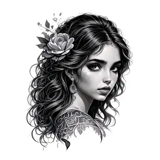 Angelica tattoo design idea