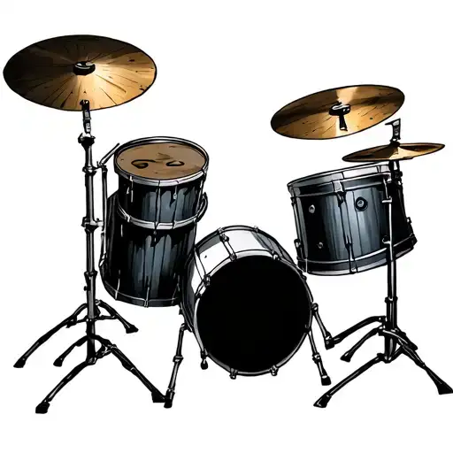 drums and struggle tattoo design idea