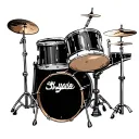 drums and struggle tattoo design idea