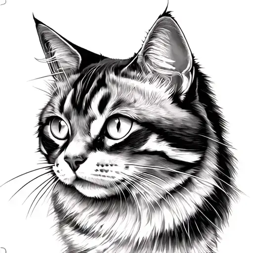 lynx ragdoll cat tattoo design idea