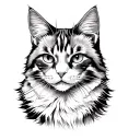 lynx ragdoll cat tattoo design idea
