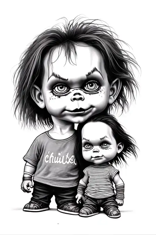 chucky and chucky off of rugrats  tattoo design idea