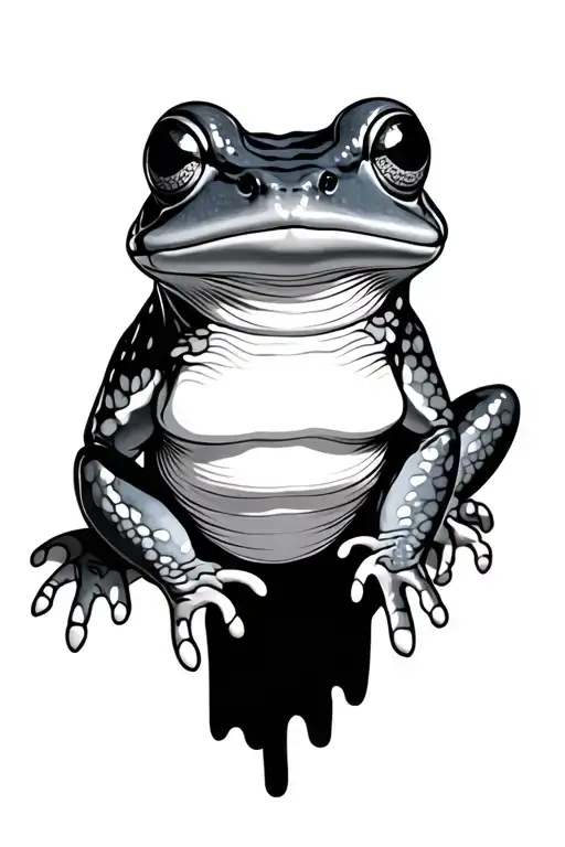 Japanese Frog tattoo design idea