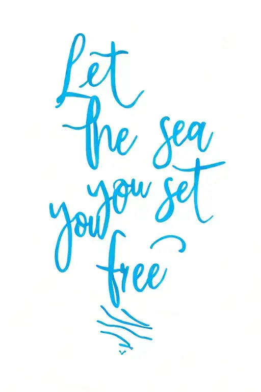 let the sea set you free tattoo design idea