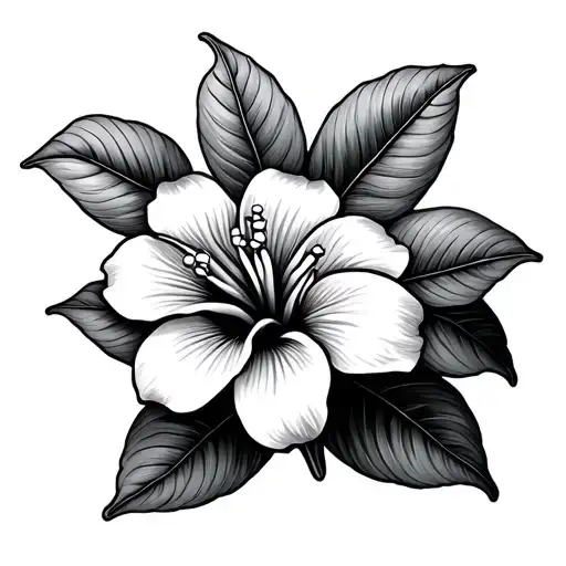 Bali Frangipanier Flower tattoo design idea