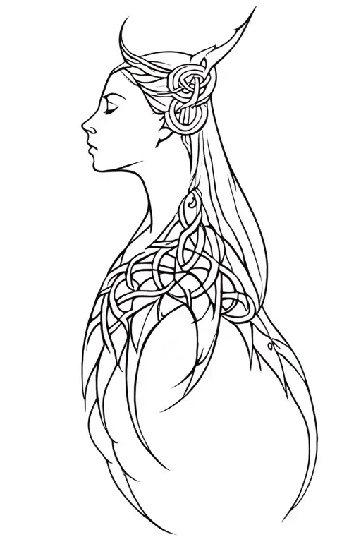 the morrigan hekate celtic tattoo design idea