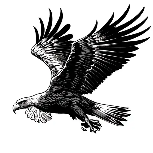 eagle soaring tattoo design idea