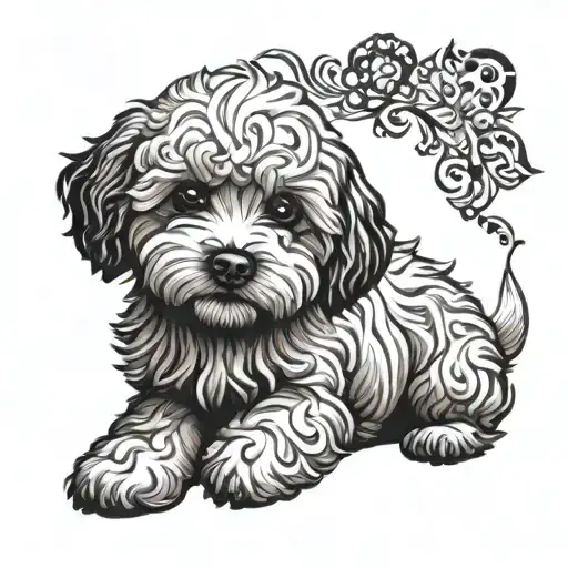 Bichon Frise tattoo design idea