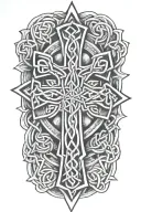 celtic cross intertwined tattoo design idea