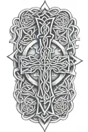 celtic cross intertwined tattoo design idea