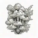 Filler Clouds and Smoke tattoo design idea