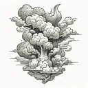 Filler Clouds and Smoke tattoo design idea
