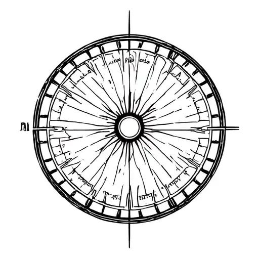 Sundial tattoo design idea