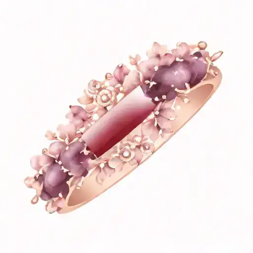 Ombre wedding band tattoo dark red fading to plum purple tattoo design idea