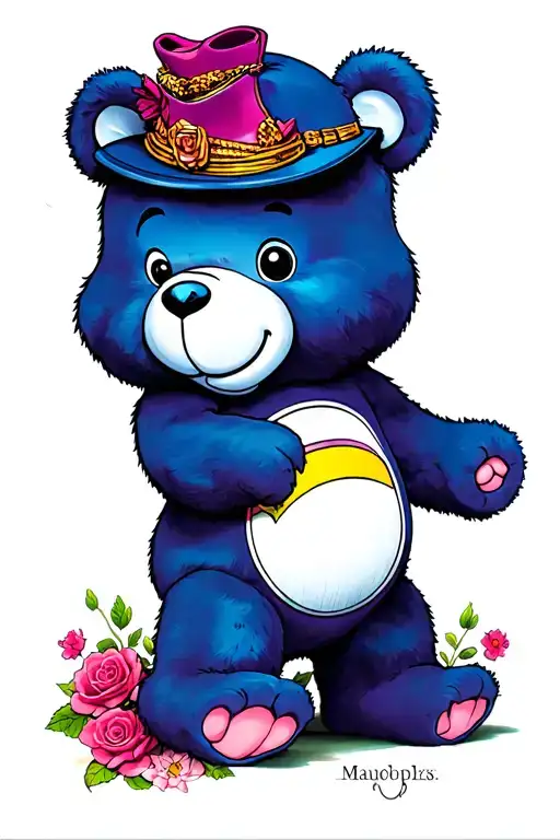 gangster. care bear tattoo design idea