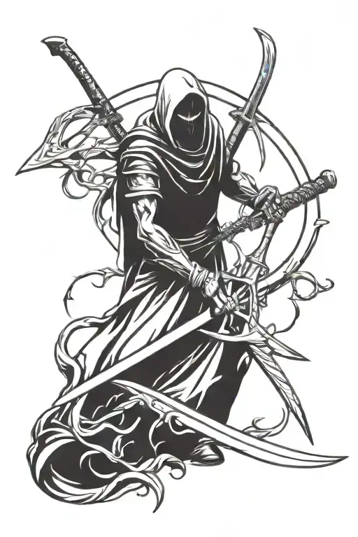  scythe and reaper tattoo design idea