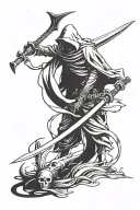  scythe and reaper tattoo design idea