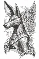 anubis and thoth God tattoo design idea