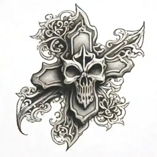 12:58 with small cross tattoo design idea