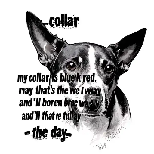 quote that says. my collar is blue, my neck is red, that's the way I was born and bred and I'll be that way till the day tattoo design idea