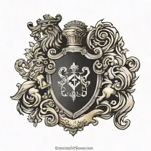 family crest with the name smith  tattoo design idea
