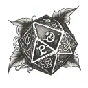 D20 Dice tattoo design idea