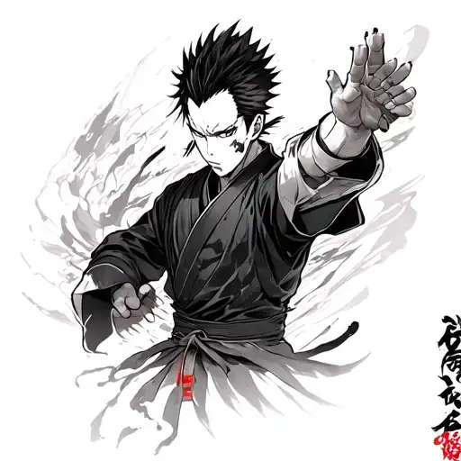 Toji Fushiguro Jujutsu Kaisen" tattoo design idea