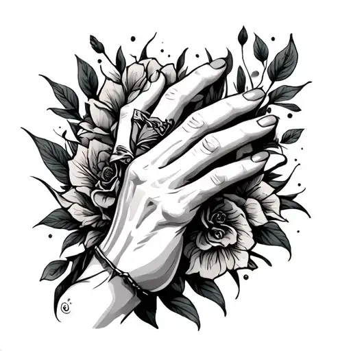 embrace the suck hand tattoo with shading more line work tattoo design idea